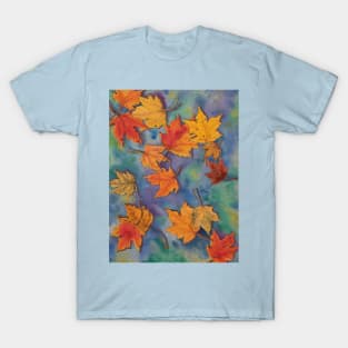 Fire Leaves Watercolor T-Shirt